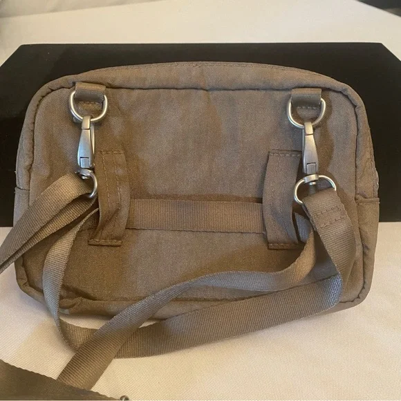 Baggallini Crossbody belt bag adjustable strap color is taupe RFDI - Picture 3 of 15